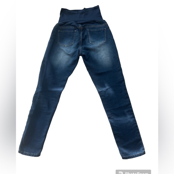 Angel Kiss Maternity Jeans M High Rise Skinny-Stretchy Comfort Panel Belly Band - Picture 5 of 17